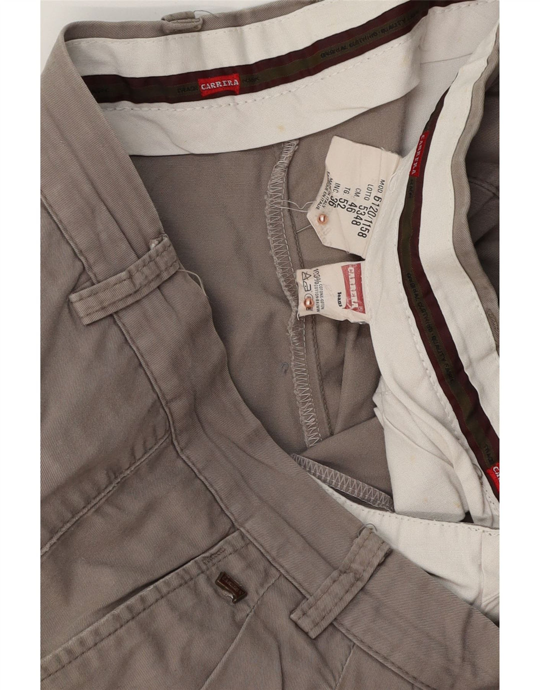 CARRERA Ανδρικό σορτς Chino με καρφίτσες W36 μεγάλο γκρι βαμβακερό