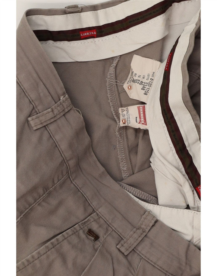 CARRERA Ανδρικό σορτς Chino με καρφίτσες W36 μεγάλο γκρι βαμβακερό