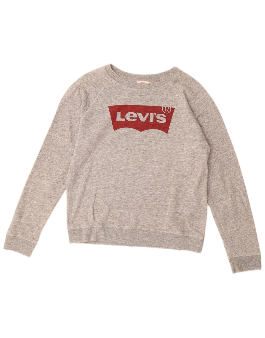 Γυναικείο γραφικό φούτερ LEVI'S Jumper UK 12 μεσαίο γκρι βαμβακερό
