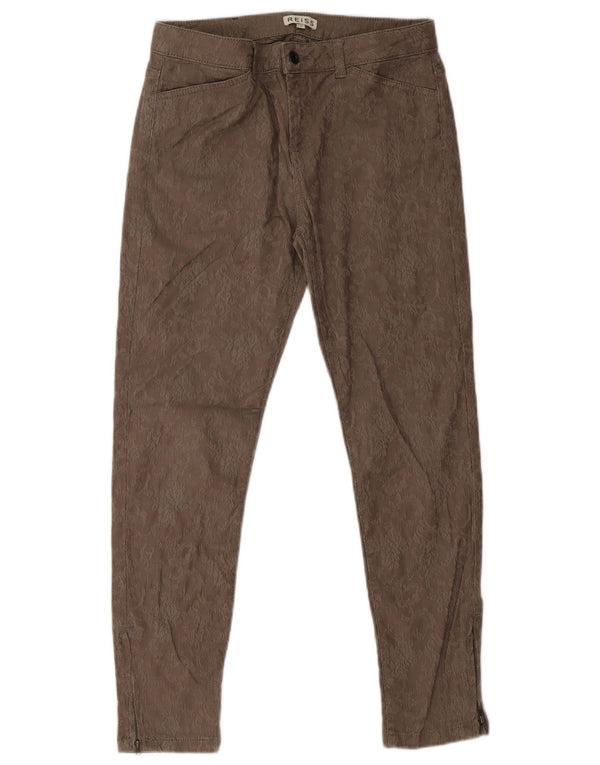 Reiss Γυναικείο Skinny Casual Παντελόνι UK 12 Medium W30 L26 Brown Paisley