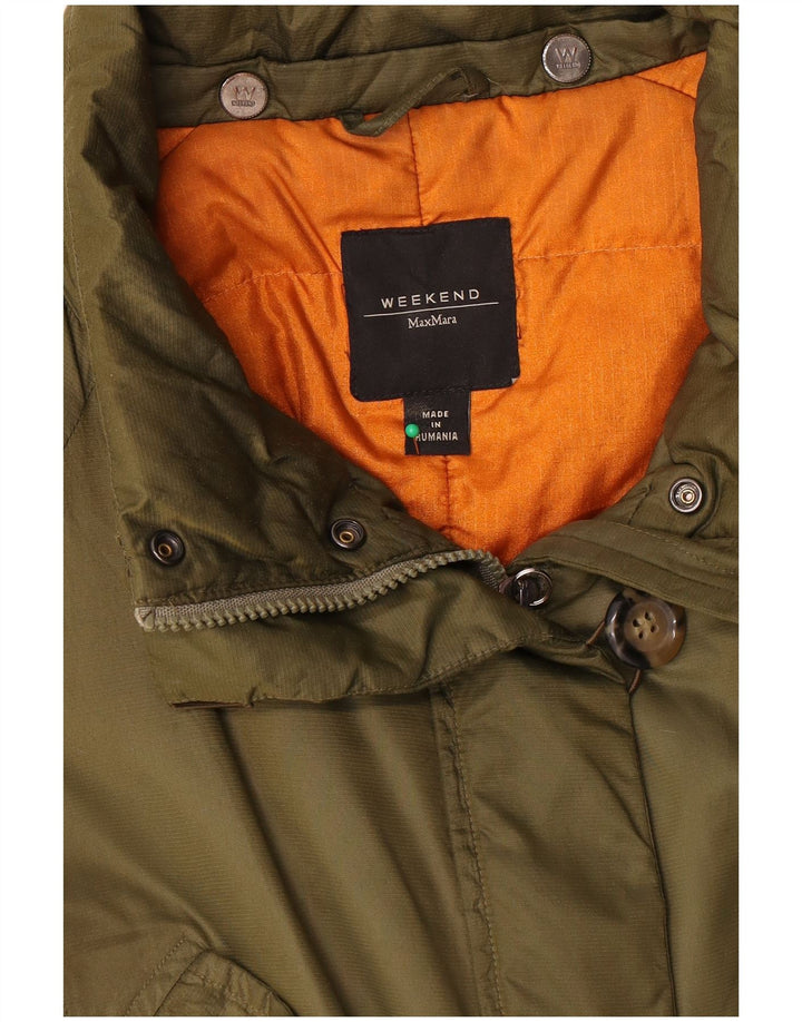 Max Mara Γυναικείο Σαββατοκύριακο με επένδυση UK 14 Medium Khaki Polyester