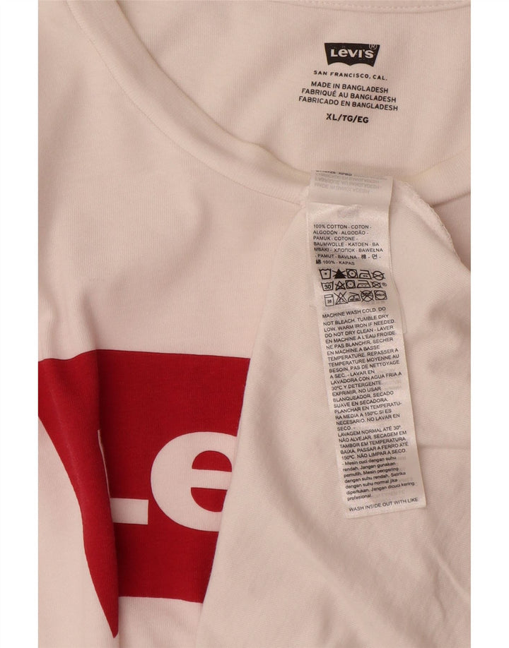Ανδρικό γραφικό T-Shirt LEVI'S Top XL Λευκό βαμβακερό