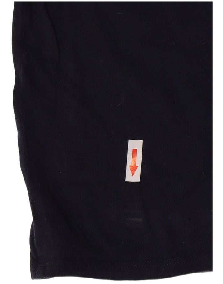 Γυναικείο γραφικό μπλουζάκι Hollister Crop Top Medium Navy Blue Colourblock