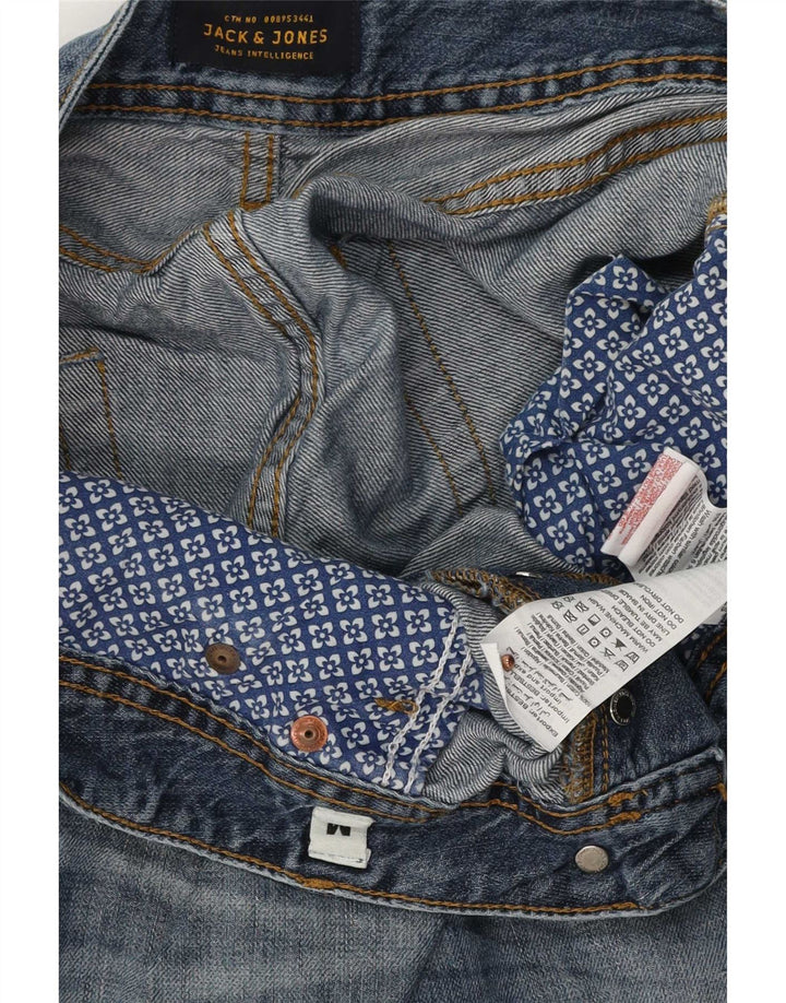 Jack & Jones Ανδρικό τζιν σορτς με κανονική εφαρμογή μεσαίο W32 μπλε βαμβακερό