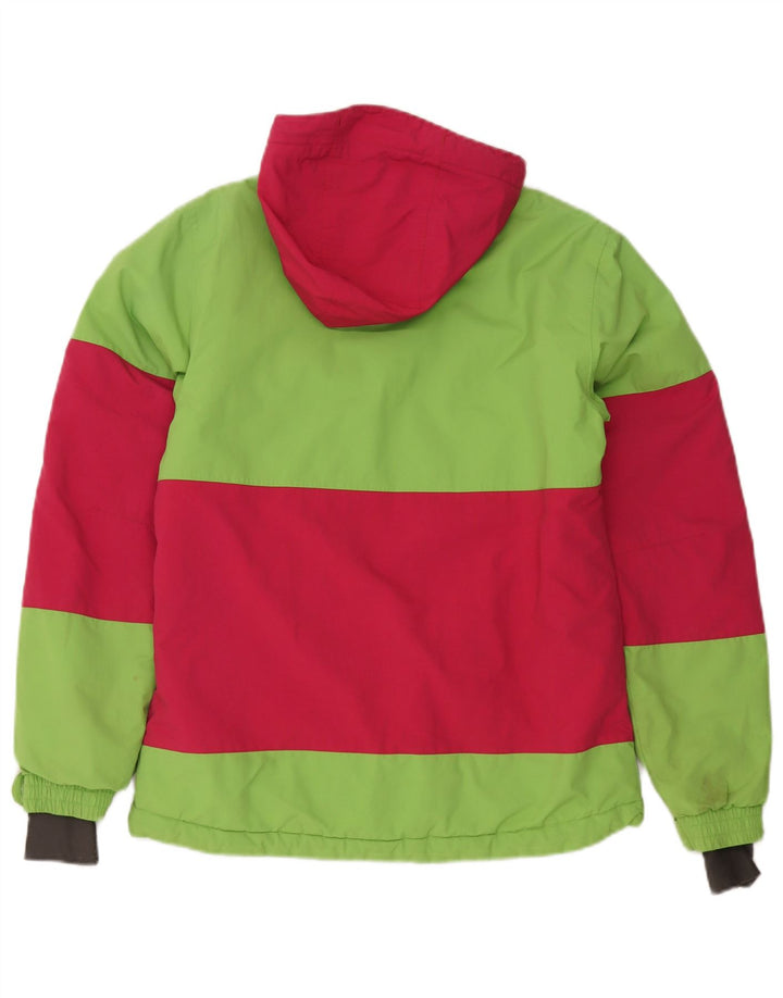 Chiemsee γυναικείο μπουφάν σκι με κουκούλα UK 10 Small Green Colourblock Polyamide