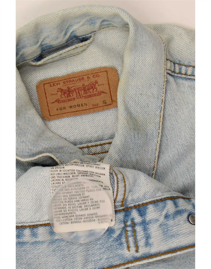 Γυναικείο τζιν μπουφάν Levi's Crop UK 10 Small Blue Cotton