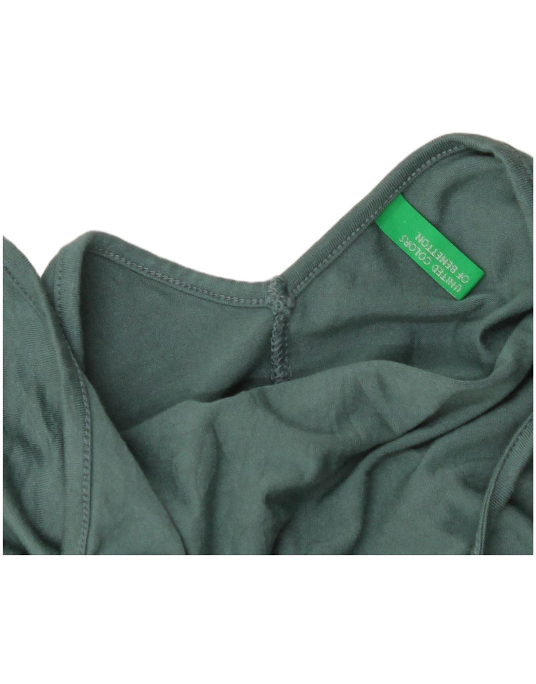 BENETTON Womens Halter Top UK 8 Small Green