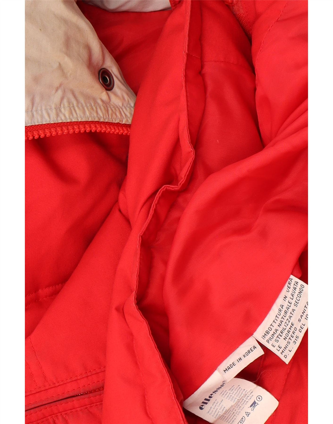 Ανδρικό μπουφάν Ellesse με επένδυση UK 42 XL κόκκινο βαμβακερό