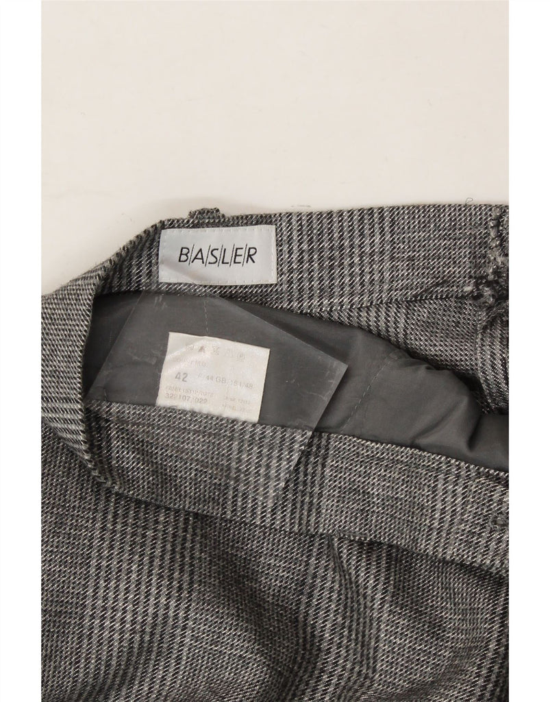 BASLER Womens High Waist Straight Suit Trousers UK 16 Large W34 L29 Grey Vintage Basler and Second-Hand Basler from Messina Hembry 