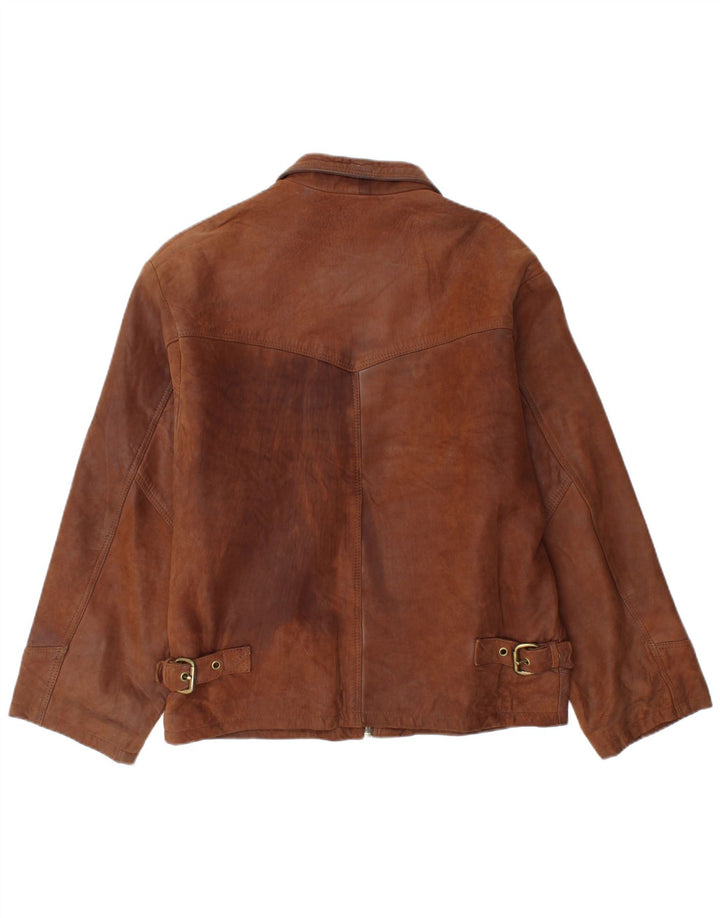 Harvest Ανδρικό Δερμάτινο Μπουφάν UK 40 Large Brown Δερμάτινο