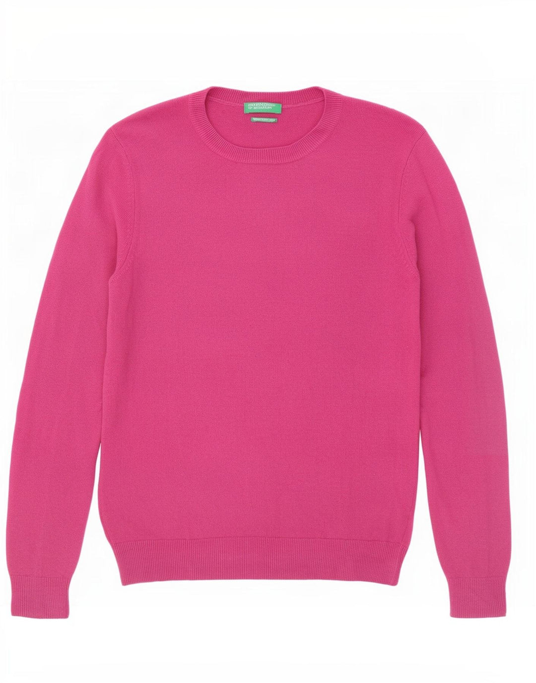 Γυναικείο πουλόβερ Benetton Crew Neck Jumper UK 12 Medium Pink Wool