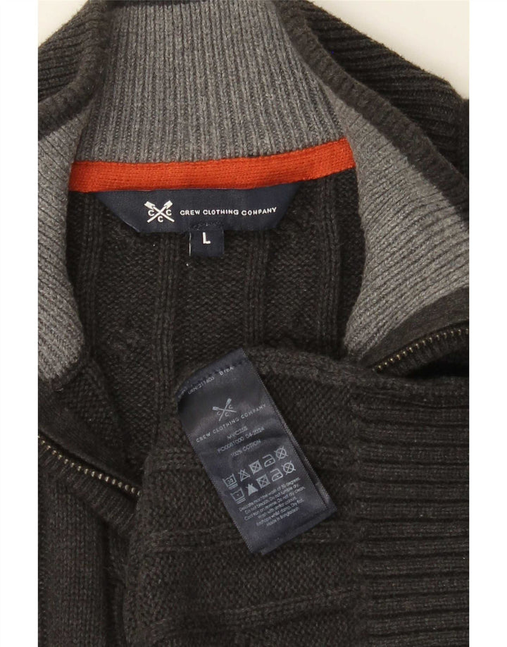 Ανδρικό πουλόβερ J. Crew με φερμουάρ, μεγάλο γκρι βαμβακερό