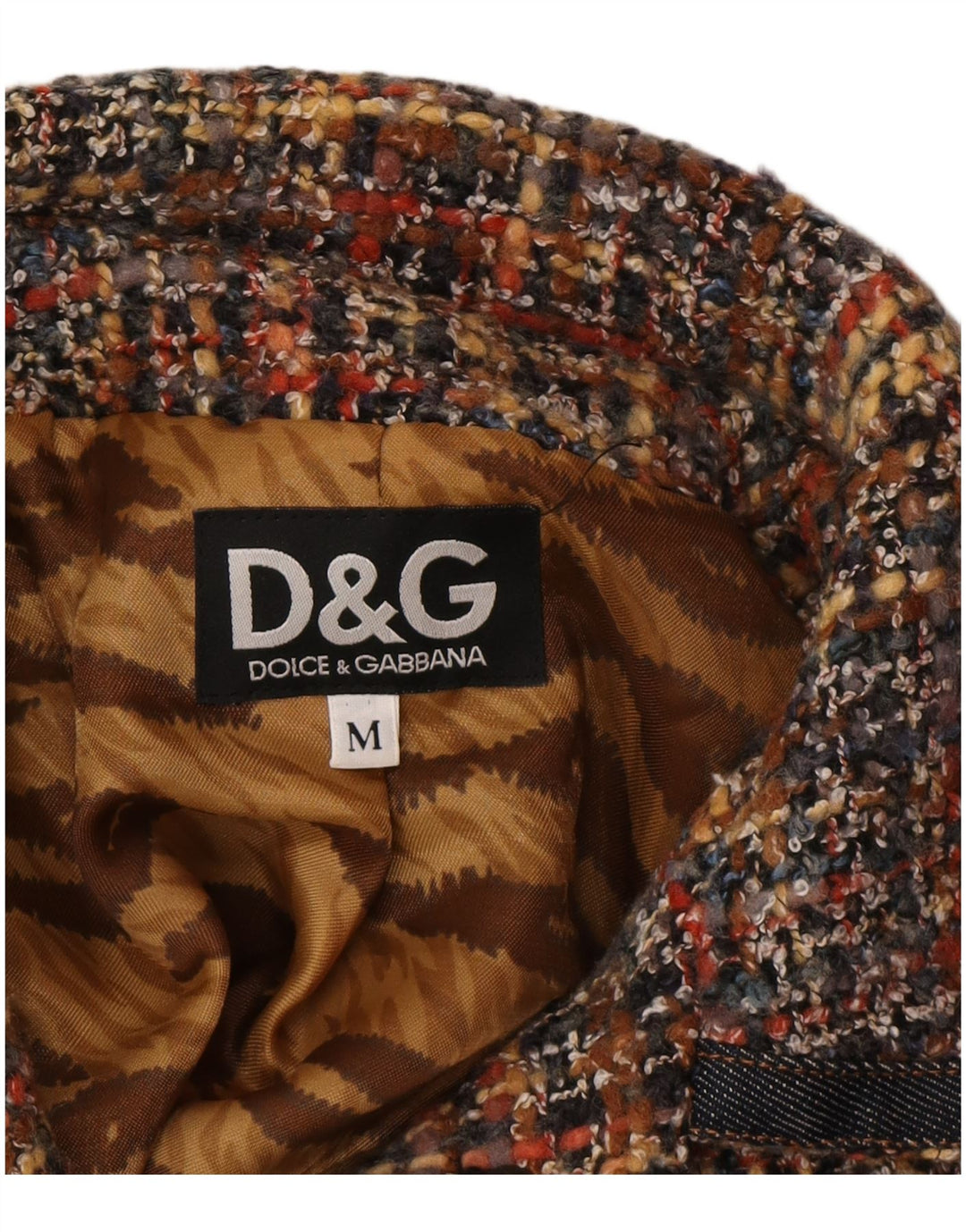 DOLCE & GABBANA Γυναικείο σακάκι μπλέιζερ Ηνωμένου Βασιλείου 12 μεσαία πολύχρωμα φλεγόμενα