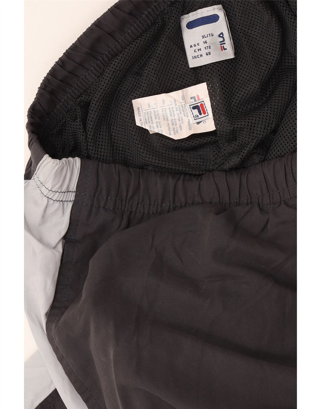 FILA Boys Graphic αθλητική φόρμα παντελόνι Joggers 15-16 Years Grey Colourblock