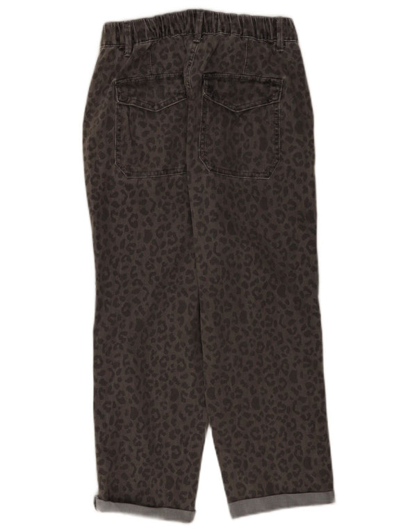 Marks & Spencer Γυναικεία Cropped Jeans UK 10 Small W28 L21 Grey Animal Print