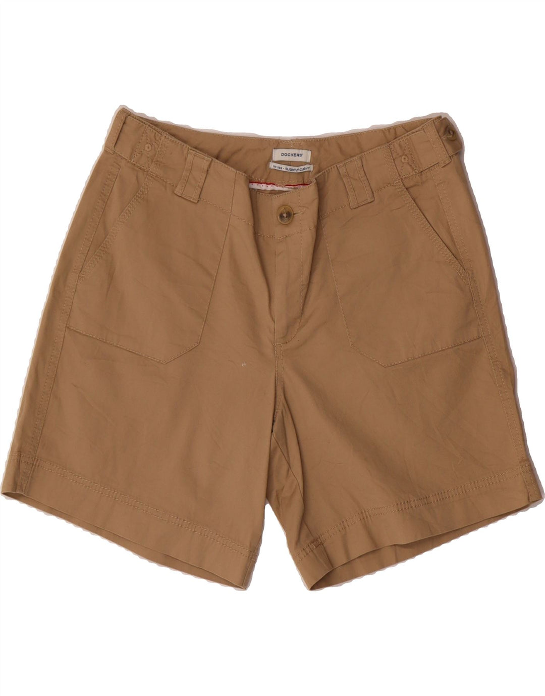 DOCKERS Womens Slightly Curvy Chino Shorts US 8 Medium W32  Beige Cotton Vintage Dockers and Second-Hand Dockers from Messina Hembry 