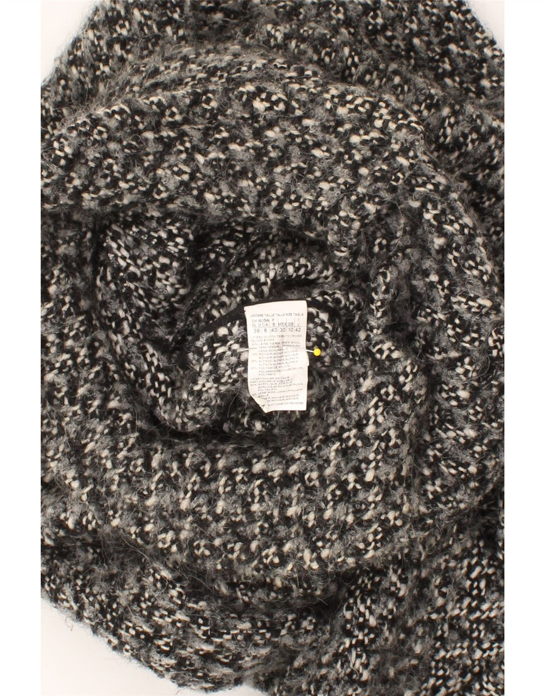 INTREND Womens Overcoat UK 10 Small Grey Wool Vintage Intrend and Second-Hand Intrend from Messina Hembry 