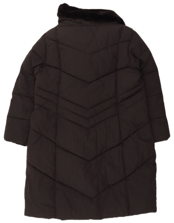 MONSOON Γυναικείο παλτό με επένδυση UK 18 XL μαύρο νάιλον