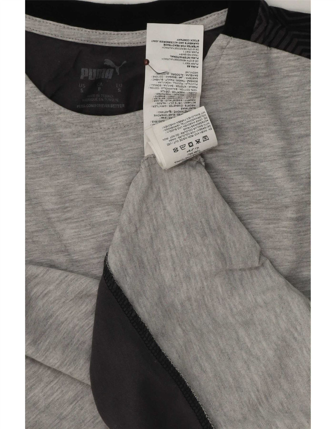 Ανδρικό T-Shirt Puma Τοπ Μικρό Γκρι Βαμβακερό γεωμετρικό