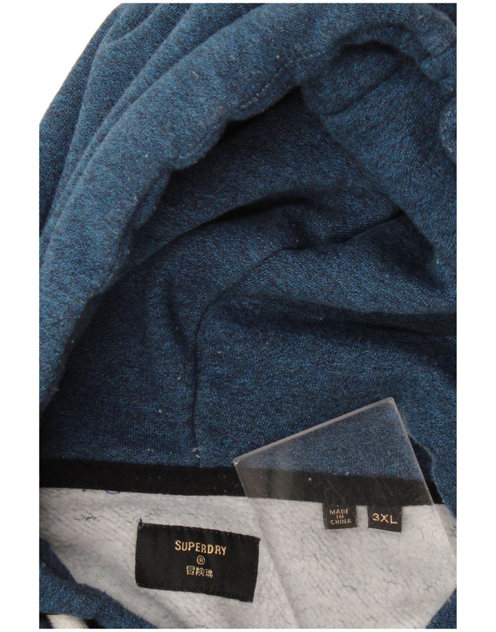 Ανδρικό γραφικό κουκούλα Superdry 3XL Μπλε βαμβακερό