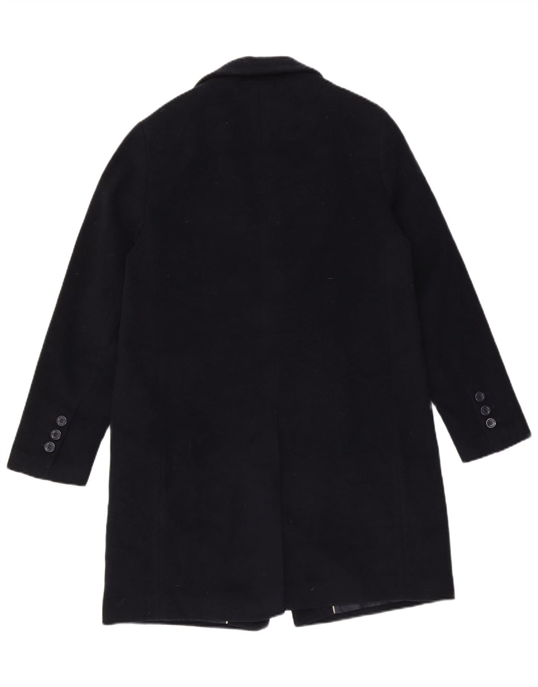 Zara Γυναικείο Πανωφόρι UK 12 Medium Navy Blue Wool