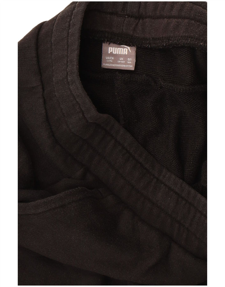 Puma Boys Tracksuit Trousers Joggers 13-14 Years Μαύρο