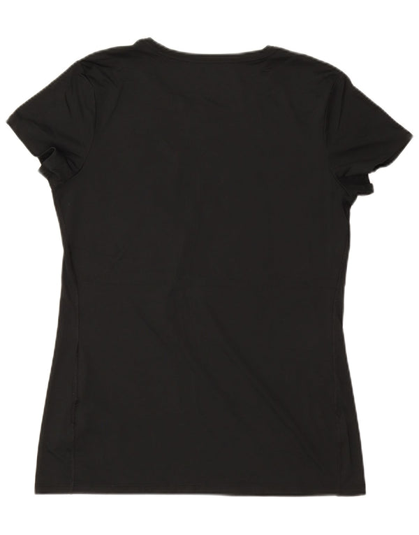 Γυναικείο γραφικό μπλουζάκι NIKE Dri Fit Top UK 14 μεγάλο μαύρο πολυεστέρα