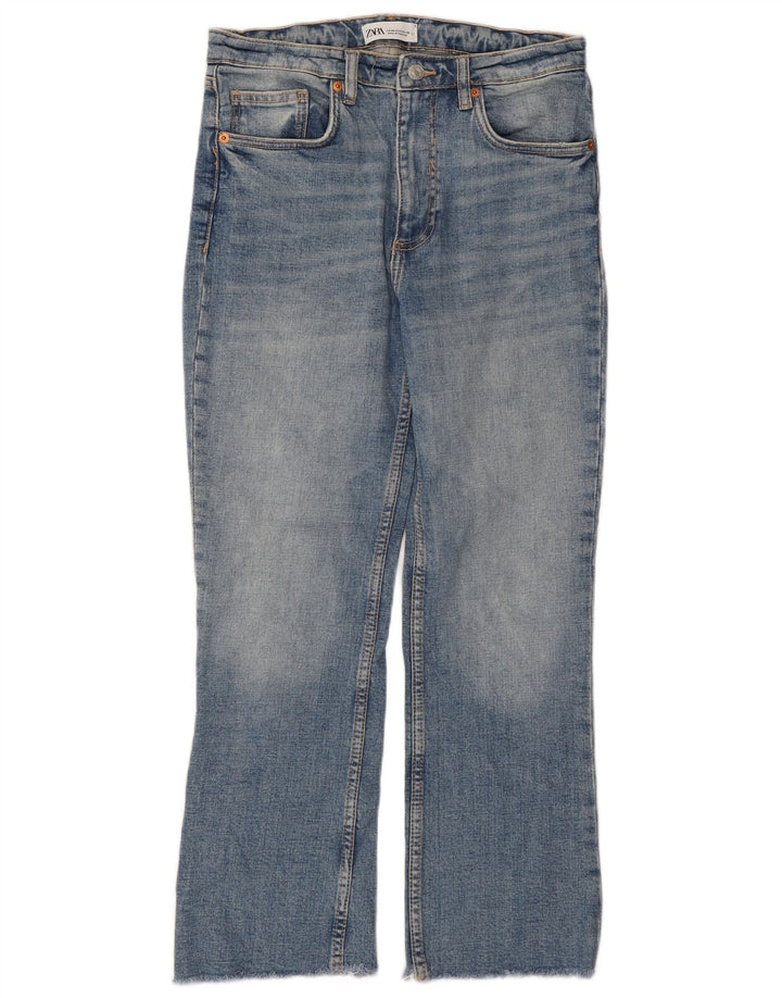 Zara Γυναικείο Straight Jeans EU 38 Small W28 L25 Blue