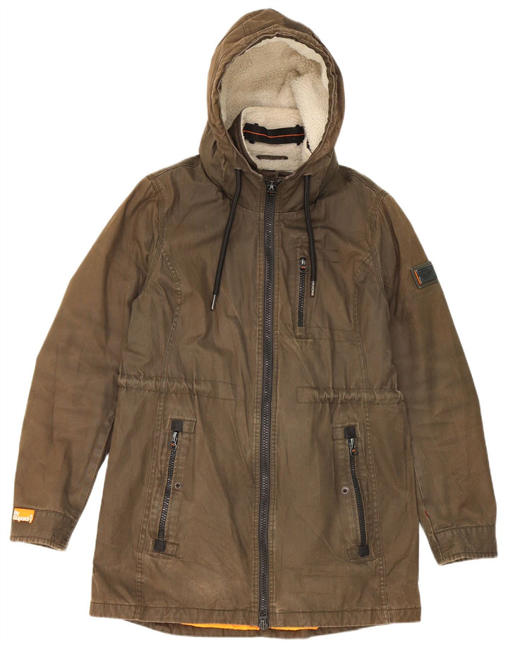 Superdry Ανδρικό μπουφάν Parka με κουκούλα UK 40 Large Khaki Polyester