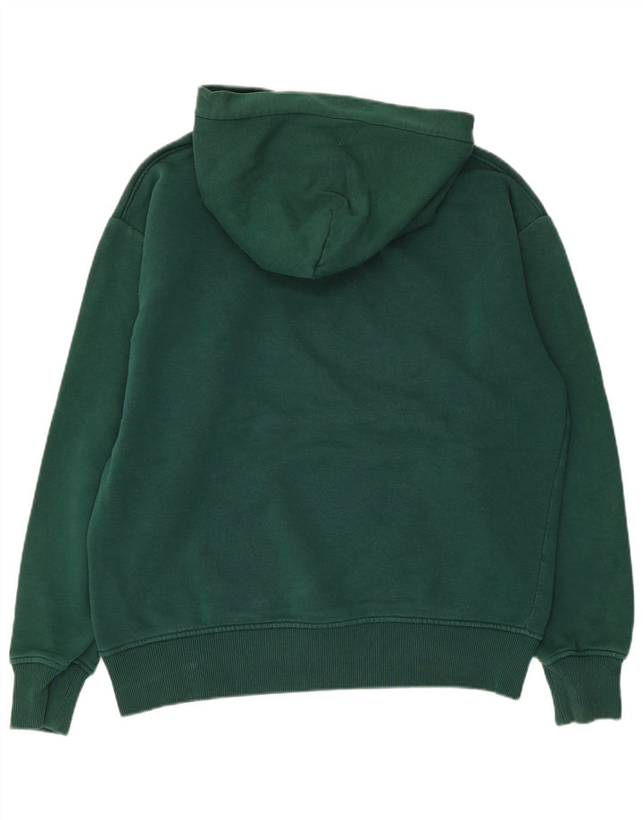 Zara Ανδρικό Hoodie Jumper Μεσαίο πράσινο βαμβακερό