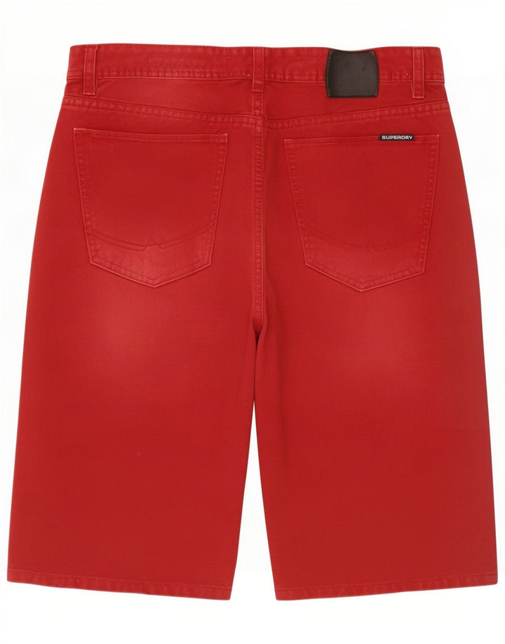 Ανδρικό τζιν σορτς Superdry Small W29 κόκκινο βαμβακερό