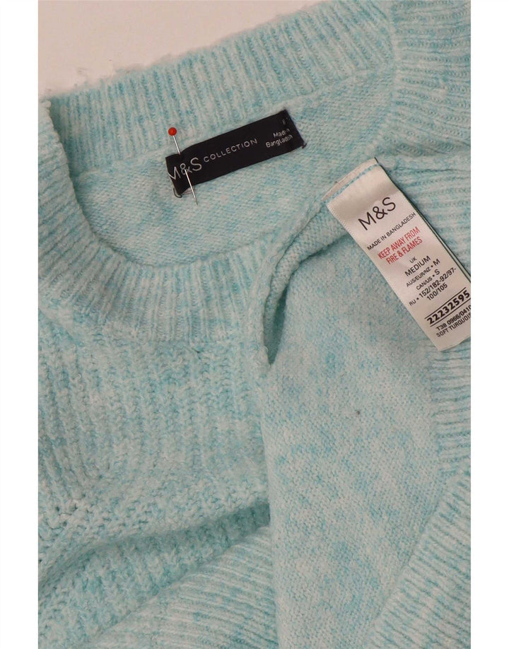 Marks & Spencer Γυναικείο πουλόβερ με λαιμόκαυμα μεγάλου μεγέθους UK 14 Medium Blue