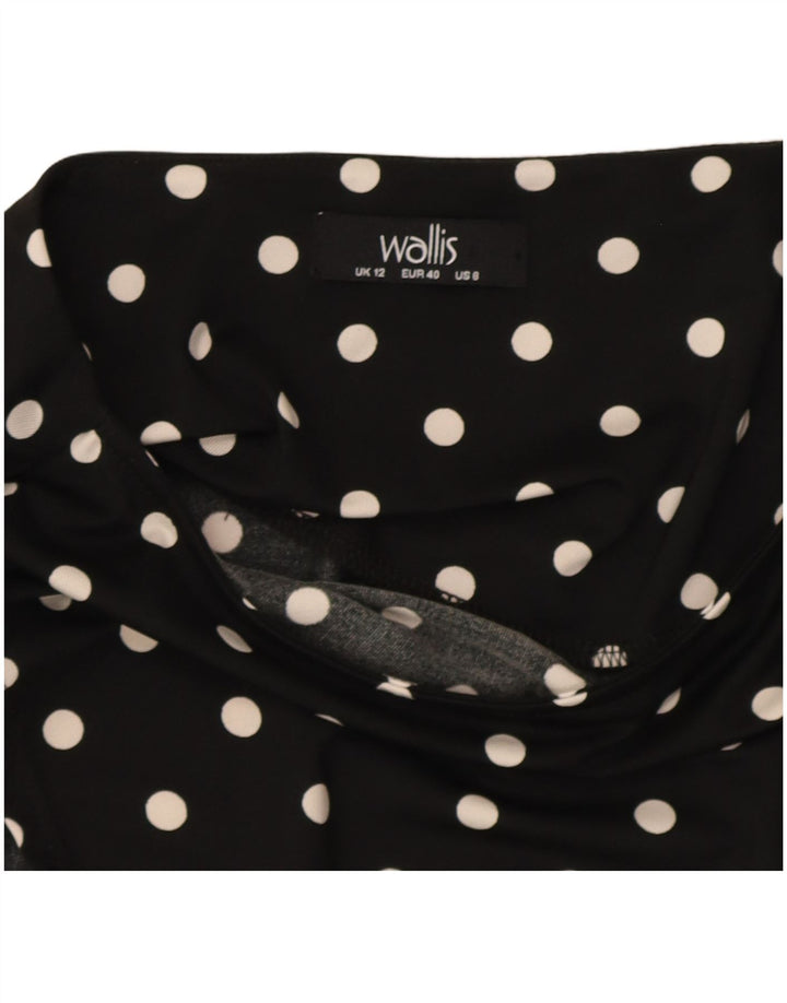Wallis Γυναικείο Αμάνικο Φόρεμα A-Line UK 12 Medium Black Pot