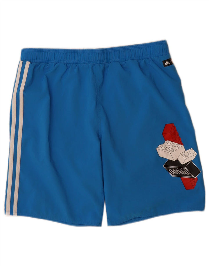 Adidas Boys Graphic Swimming Σορτς 15-16 ετών Μπλε Πολυεστέρας