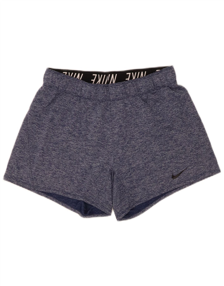 Γυναικείο αθλητικό σορτς Nike Dri Fit UK 10 Small Blue Flecked Polyester