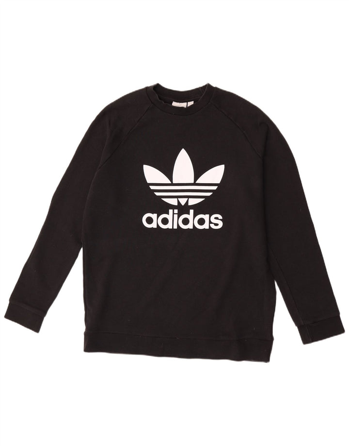 Ανδρικό γραφικό φούτερ Adidas Jumper μεγάλο μαύρο βαμβακερό
