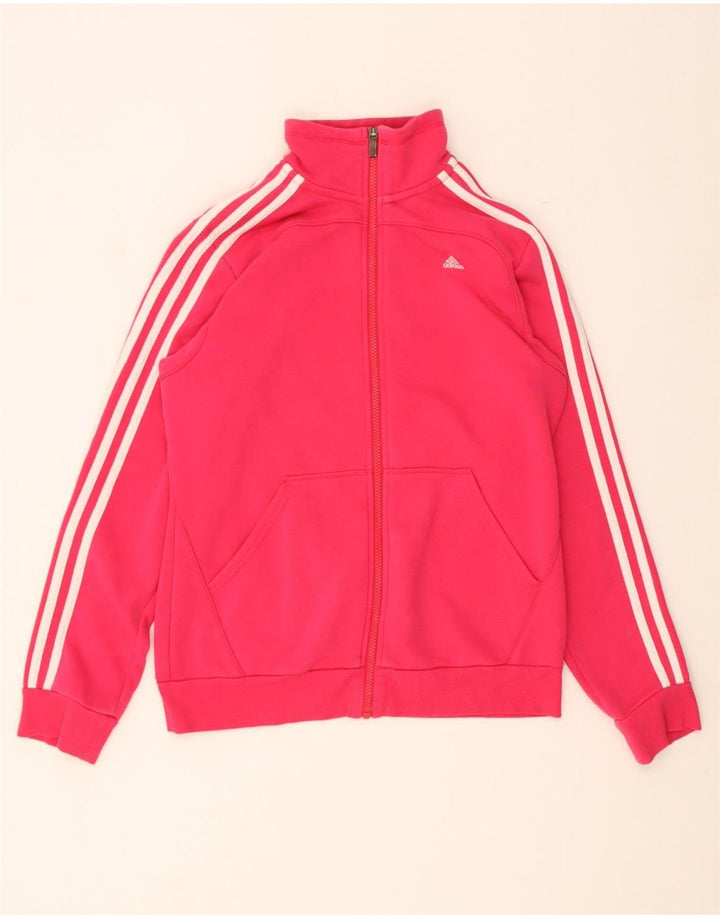 Γυναικεία αθλητική φόρμα Adidas Top Jacket UK 12/14 Μεσαίο ροζ βαμβακερό