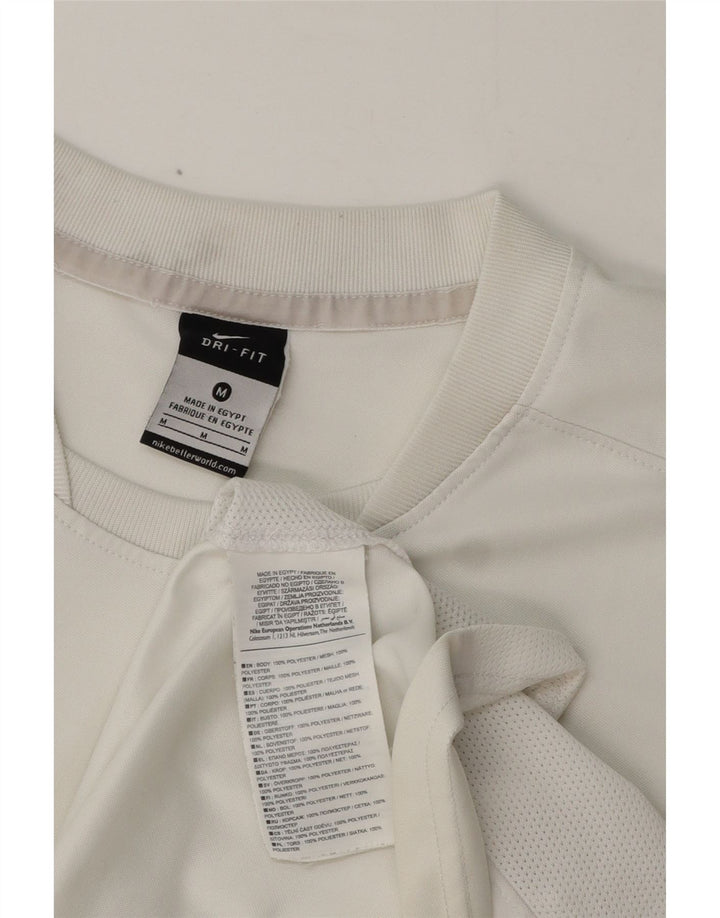 Ανδρικό T-Shirt Nike Dri Fit, μεσαίο λευκό πολυεστέρας