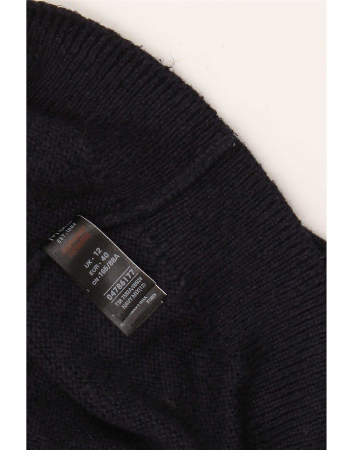Marks & Spencer Γυναικείο πουλόβερ με λαιμό χελώνα UK 12 Medium Navy Blue