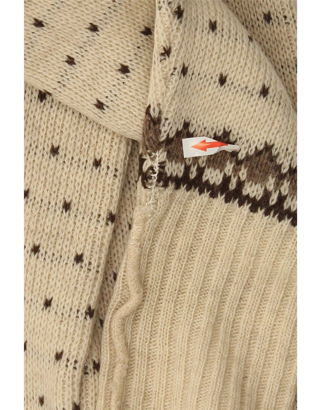 Ανδρικό πουλόβερ Clipper Cardigan IT 54 XL Off White Fair Isle Wool