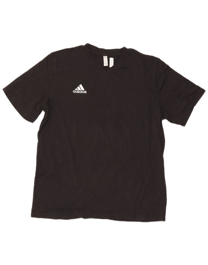 Ανδρικό T-Shirt Adidas Top μεγάλο μαύρο βαμβακερό