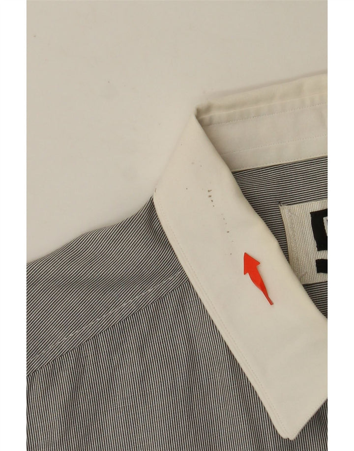 DOLCE & GABBANA Ανδρικό πουκάμισο με λεπτή εφαρμογή IT 52 μεγάλο γκρι βαμβακερό ρίγες