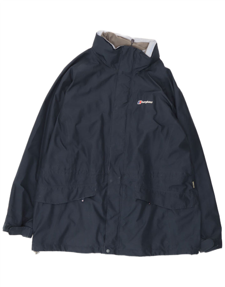 Berghaus Γυναικείο μπουφάν βροχής με κουκούλα UK 20 2XL Navy Blue Polyester