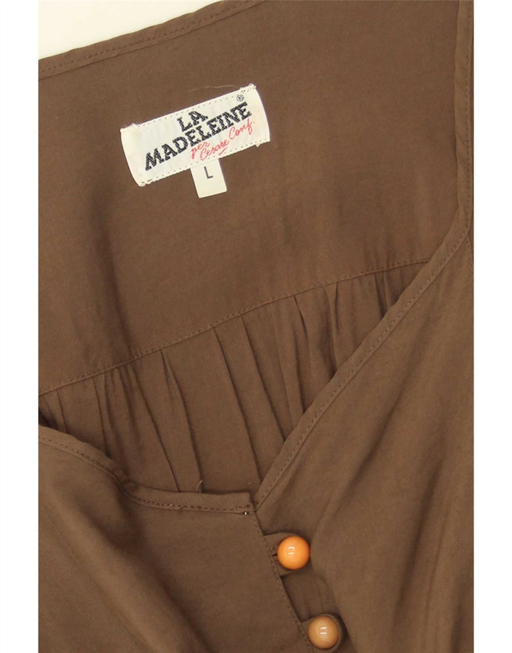 Γυναικείο μάξι φόρεμα La Madeleine UK 14 Large Brown