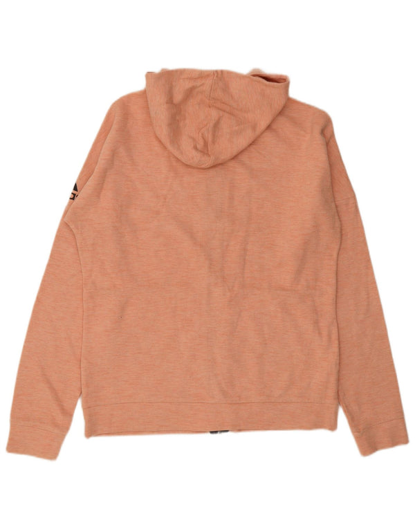 Adidas Mens Zip Hoodie Sweater Medium Pink Flecked Cotton