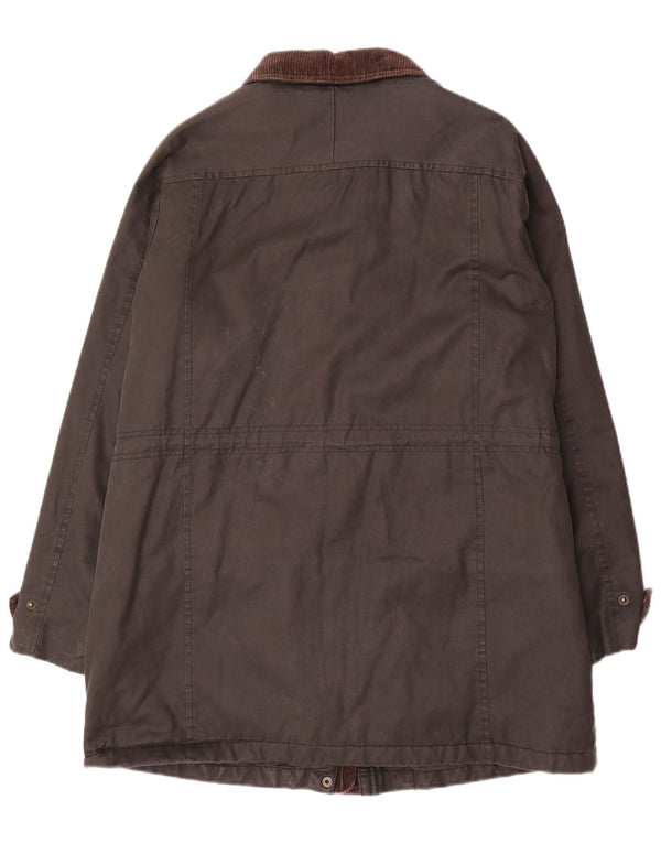 Fat Face Γυναικείο κερωμένο βαμβακερό πανωφόρι UK 12 Medium Black