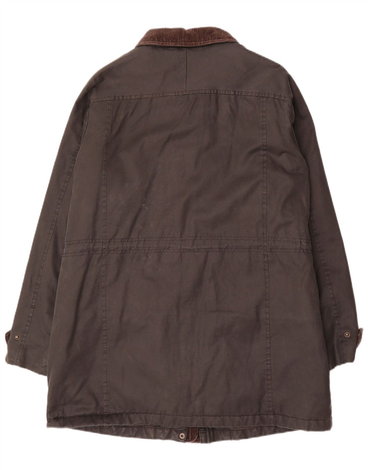 Fat Face Γυναικείο κερωμένο βαμβακερό πανωφόρι UK 12 Medium Black