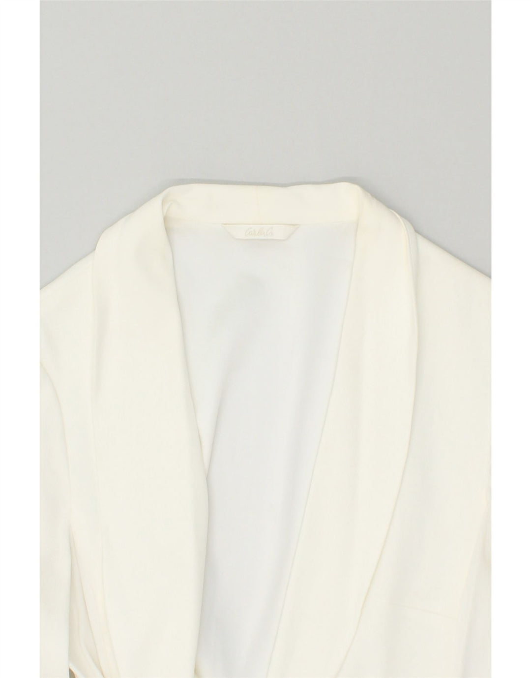 VINTAGE Womens Front Tie Blazer Jacket UK 12 Medium White | Vintage Vintage | Thrift | Second-Hand Vintage | Used Clothing | Messina Hembry 
