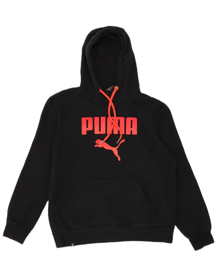 Ανδρικό γραφικό κουκούλα Puma, μεσαίο μαύρο βαμβακερό