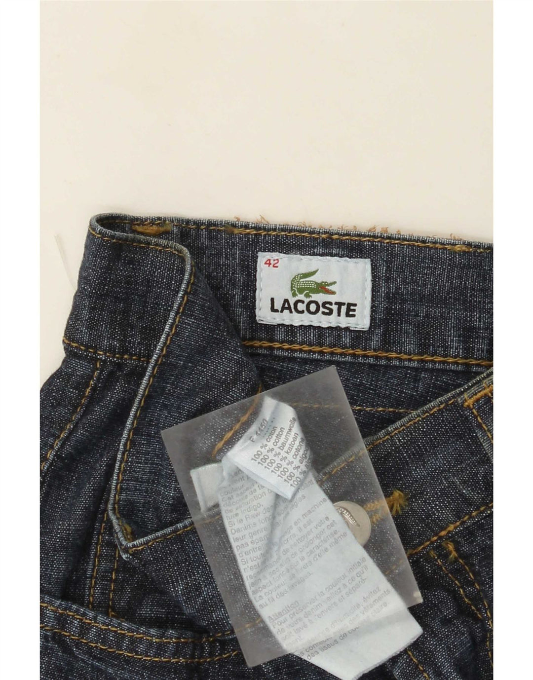 Ανδρικό τζιν Lacoste ίσιο μέγεθος 42 Medium W32 L28 Navy Blue Cotton